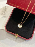 [Marin]COLLIER AMULETTE NACRE OR ROSE