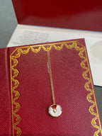 [Marin]COLLIER AMULETTE NACRE OR ROSE