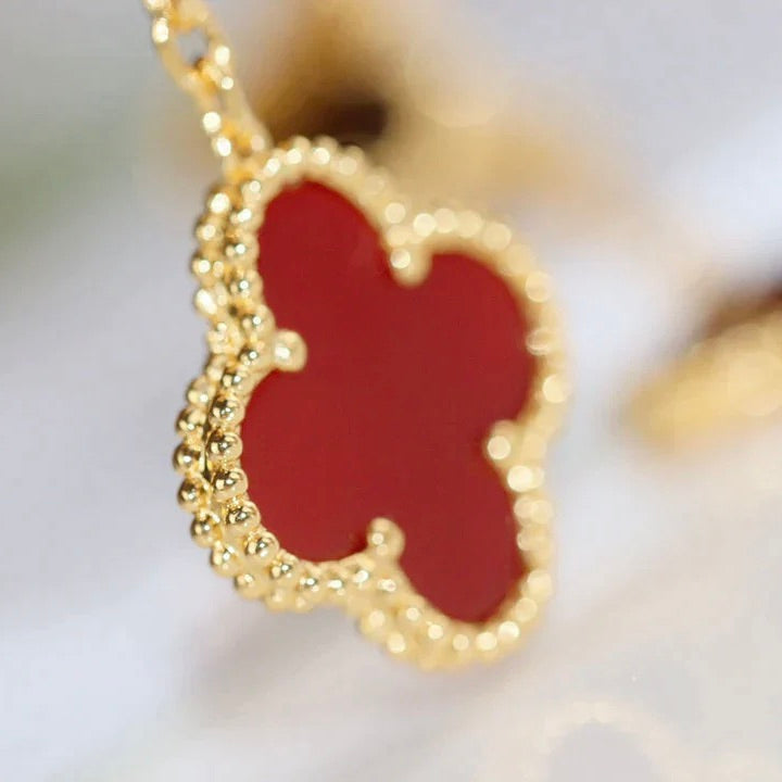 [Marin]CLOVER  2 MOTIF  TIGER EYE CARNELIAN EARRINGS