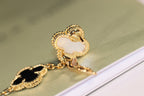 [Marin]CLOVER EARRINGS GOLD ONYX MOP 3 MOTIF