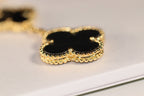 [Marin]CLOVER EARRINGS GOLD ONYX MOP 3 MOTIF