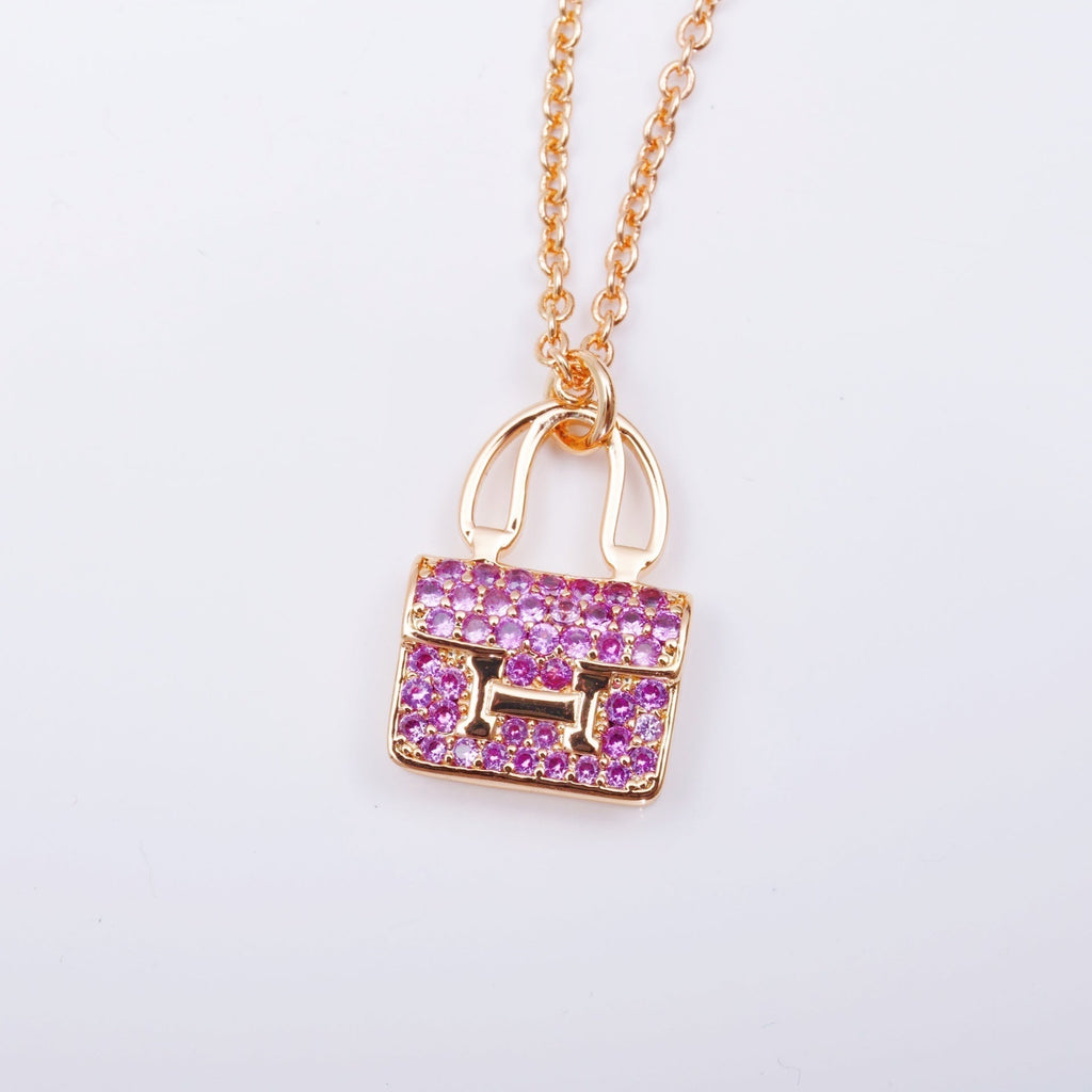 [Marin]CONSTANCE PEDANT PURPLE DIAMOND NECKLACE