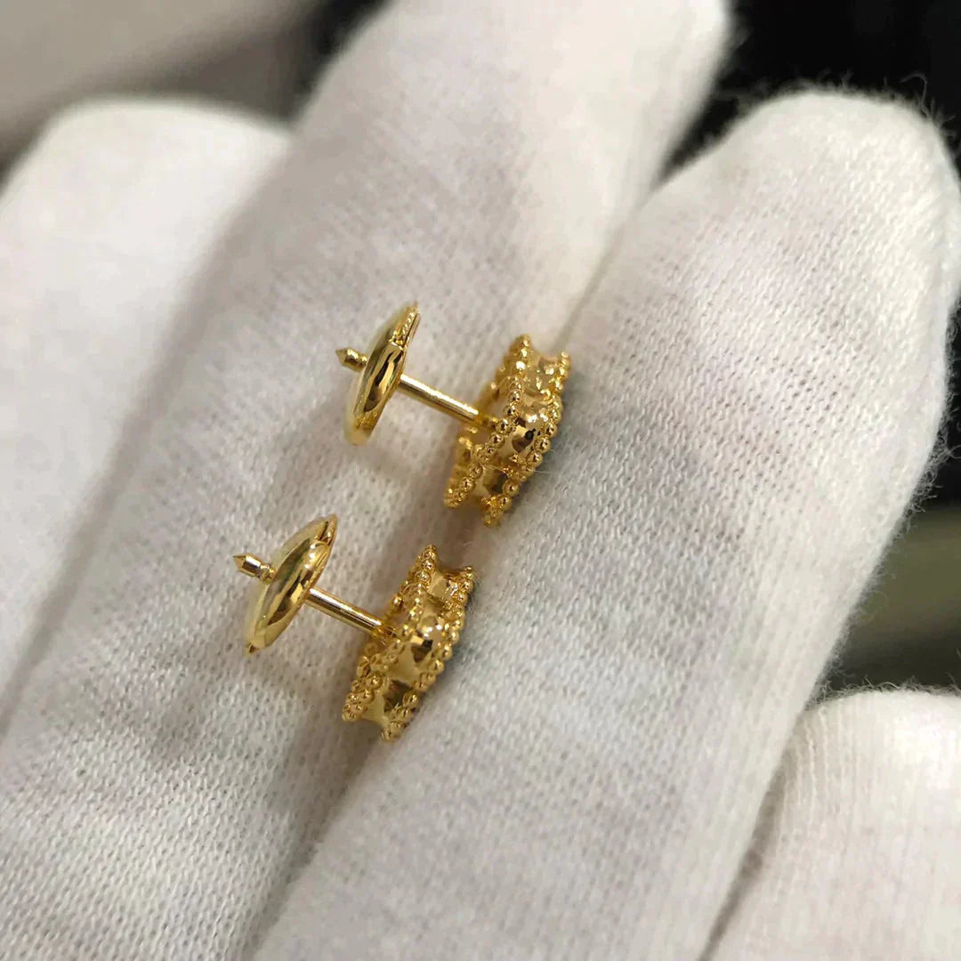 [Marin]CLOVER MINI 9.5MM MALACHITE  EARRINGS