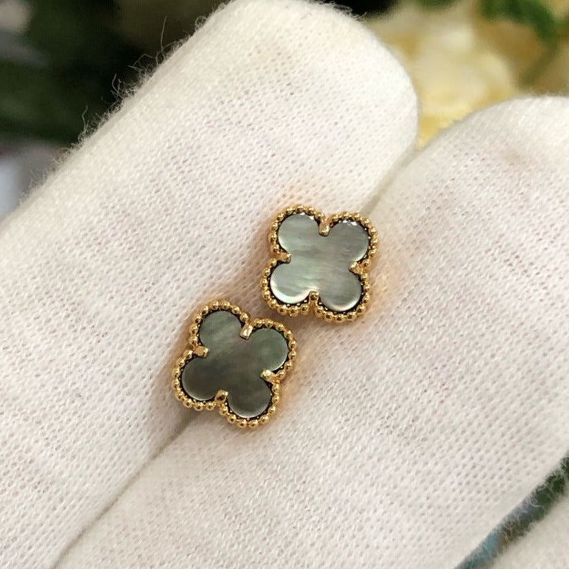 [Marin]BOUCLES D'OREILLES CLOVER MINI OR