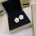 [Marin]LUCKY PINK GOLD WHITE MOP EARRINGS