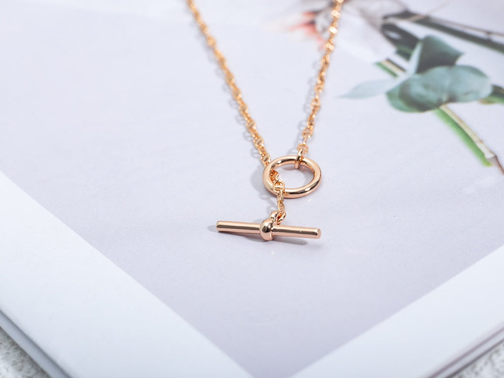 [Marin]ECHAPPEE NECKLACE PINK GOLD