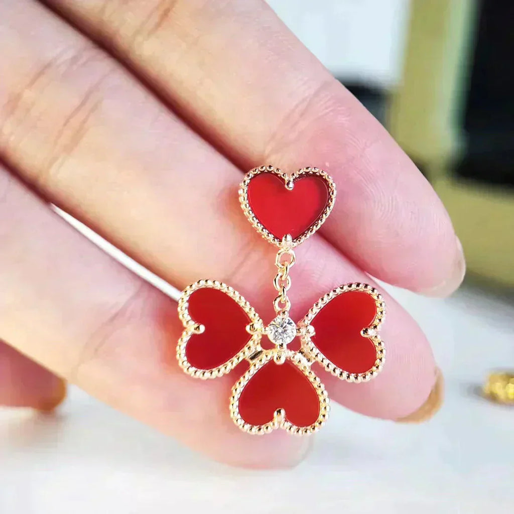 [Marin]SWEET CLOVER CARNELIAN EARRINGS