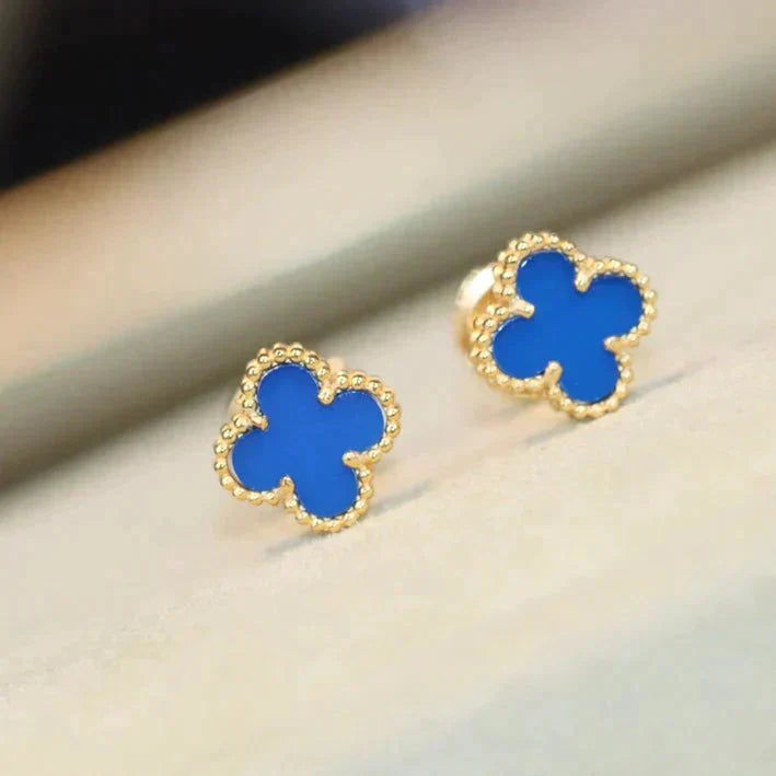 [Marin]CLOVER MINI 9.5MM TURQUOISE EARRINGS