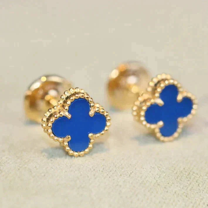 [Marin]BOUCLES D'OREILLES CLOVER MINI 9,5 MM TURQUOISE