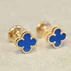 [Marin]BOUCLES D'OREILLES CLOVER MINI 9,5 MM TURQUOISE