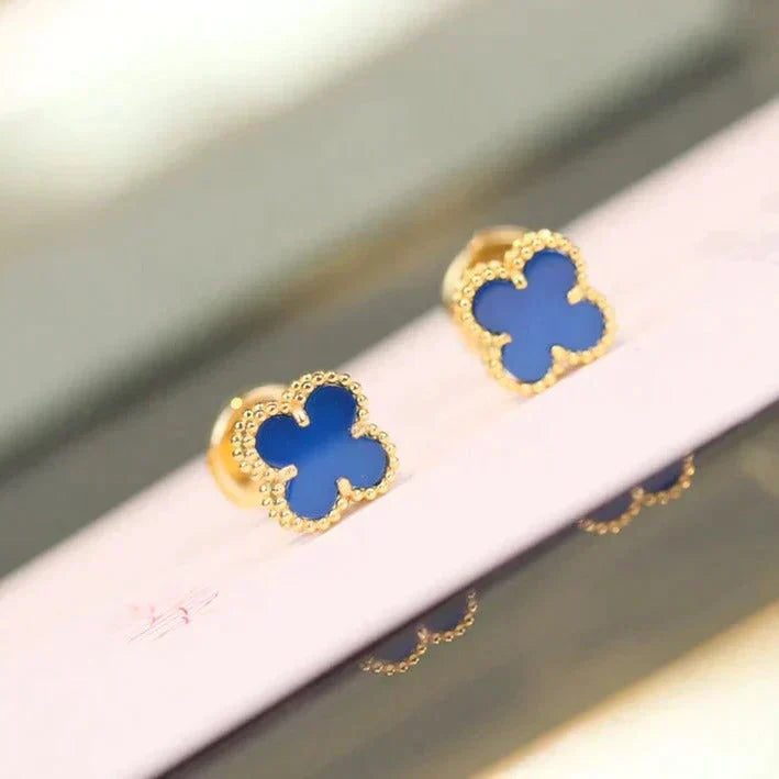 [Marin]CLOVER MINI 9.5MM TURQUOISE EARRINGS