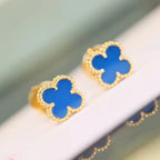 [Marin]BOUCLES D'OREILLES CLOVER MINI 9,5 MM TURQUOISE