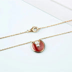 [Marin]AMULETTE GOLD CARNELIAN ONYX NECKLACE