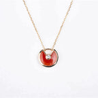 [Marin]AMULETTE GOLD CARNELIAN ONYX NECKLACE