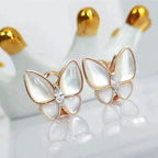 [Marin]BUTTERFLY MOP DIAMOND EARRINGS