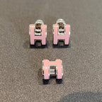 [Marin]MINI POP H SILVER EARRINGS PINK