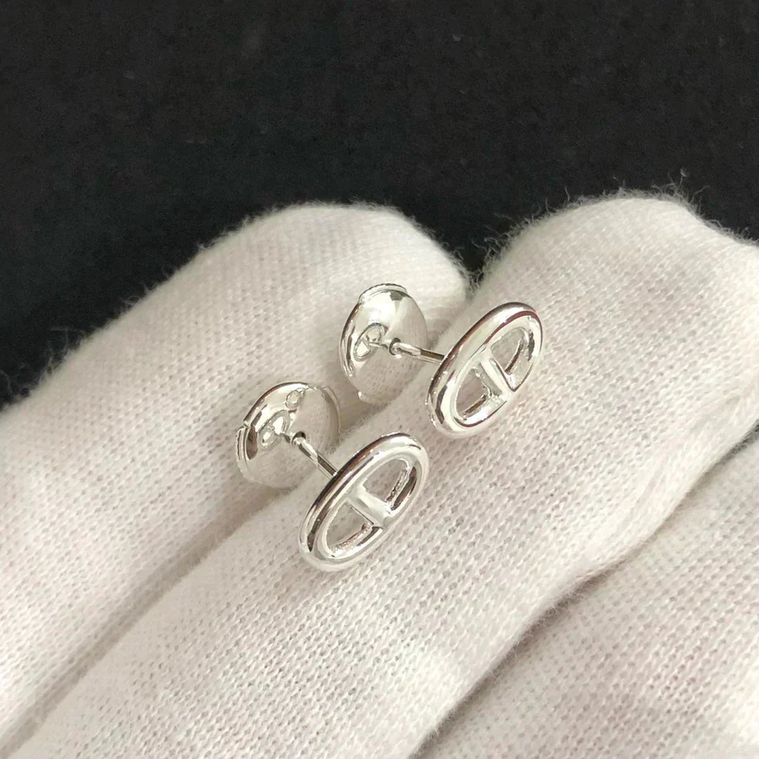 [Marin]CHAINE SMALL EARRINGS GOLD AND SILVER