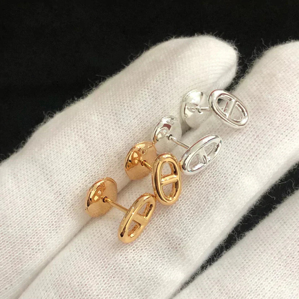 [Marin]CHAINE SMALL EARRINGS GOLD AND SILVER