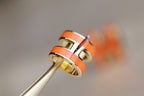 [Marin]MINI POP H EARRINGS ORANGE