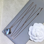 [Marin]CLOVER 25MM GOLD DARK MOP BIG CLOVER NECKLACE