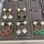 [Marin]CLOVER  2 MOTIFS  DIAMOND  EARRINGS (MULTIPLE CHOICESç´