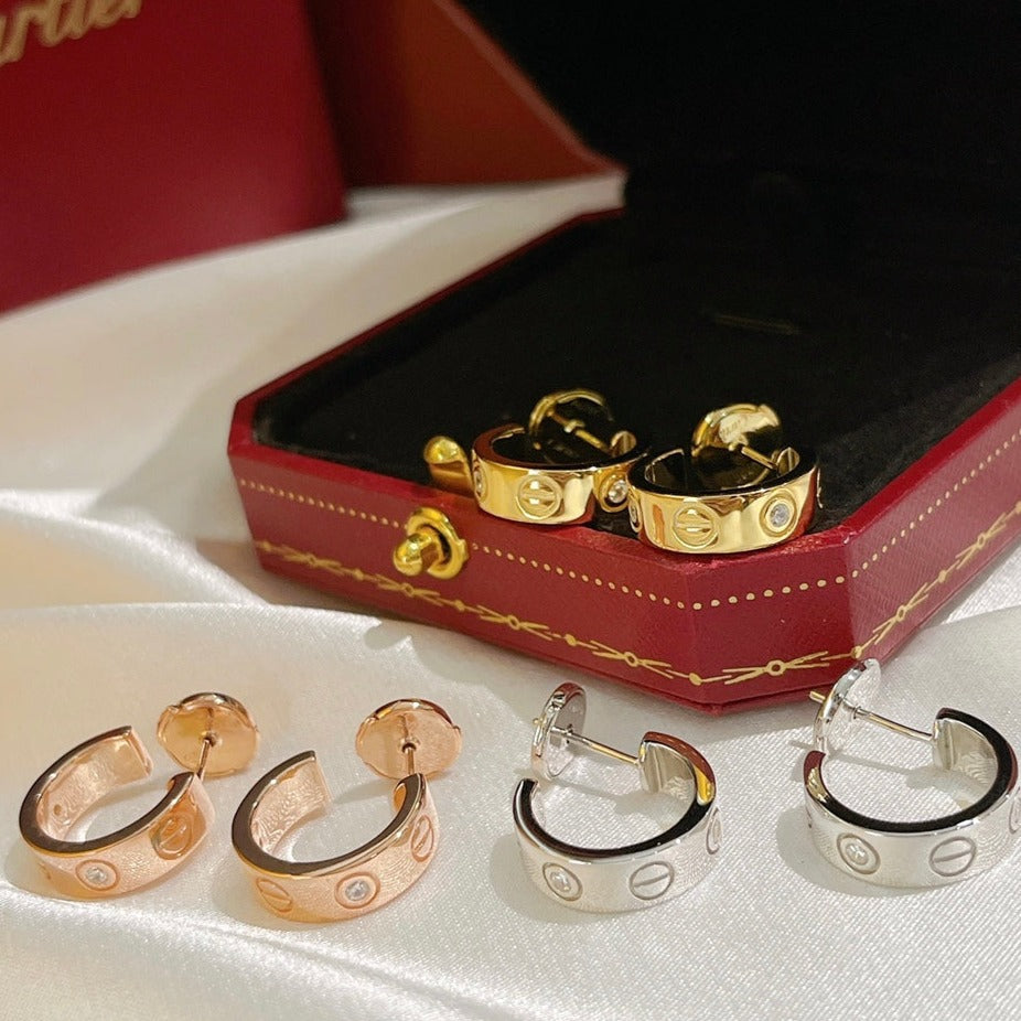 [Marin]LOVE EARRINGS 5.7MM 2 DIAMONDS