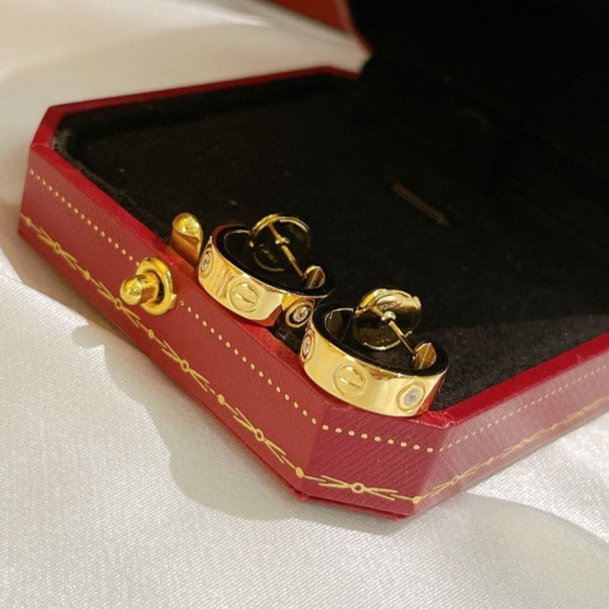 [Marin]LOVE EARRINGS 5.7MM 2 DIAMONDS