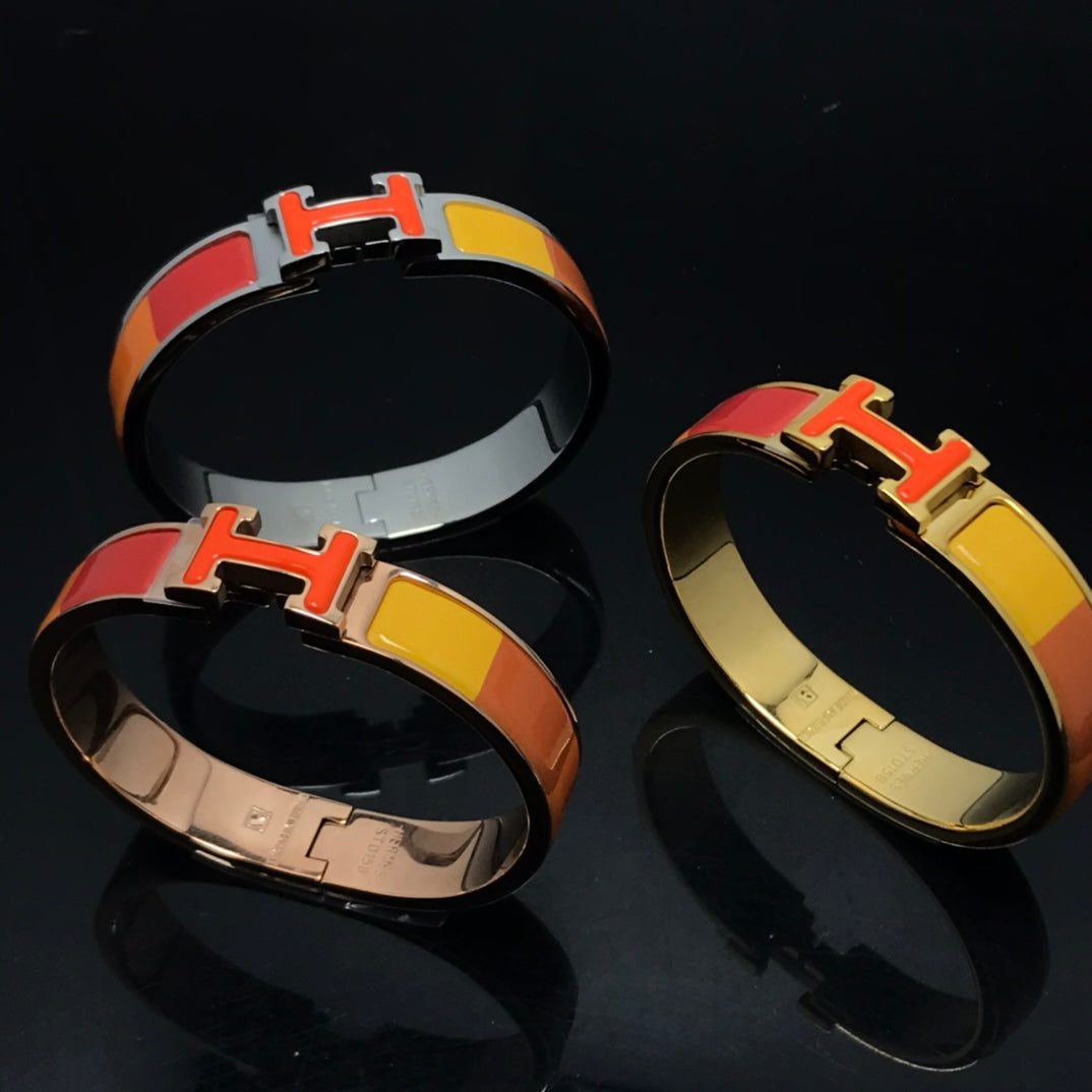 [Marin]H BRACELET ORANGE RAINBOW CERAMIC