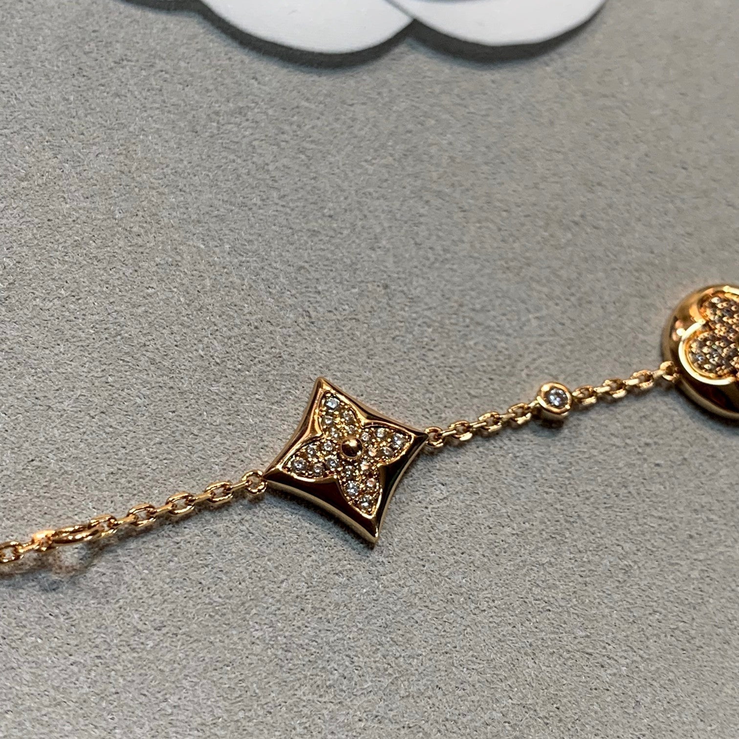 [Marin]STAR AND SUN 4 MOTIFS GOLD DIAMONDS BRACELET