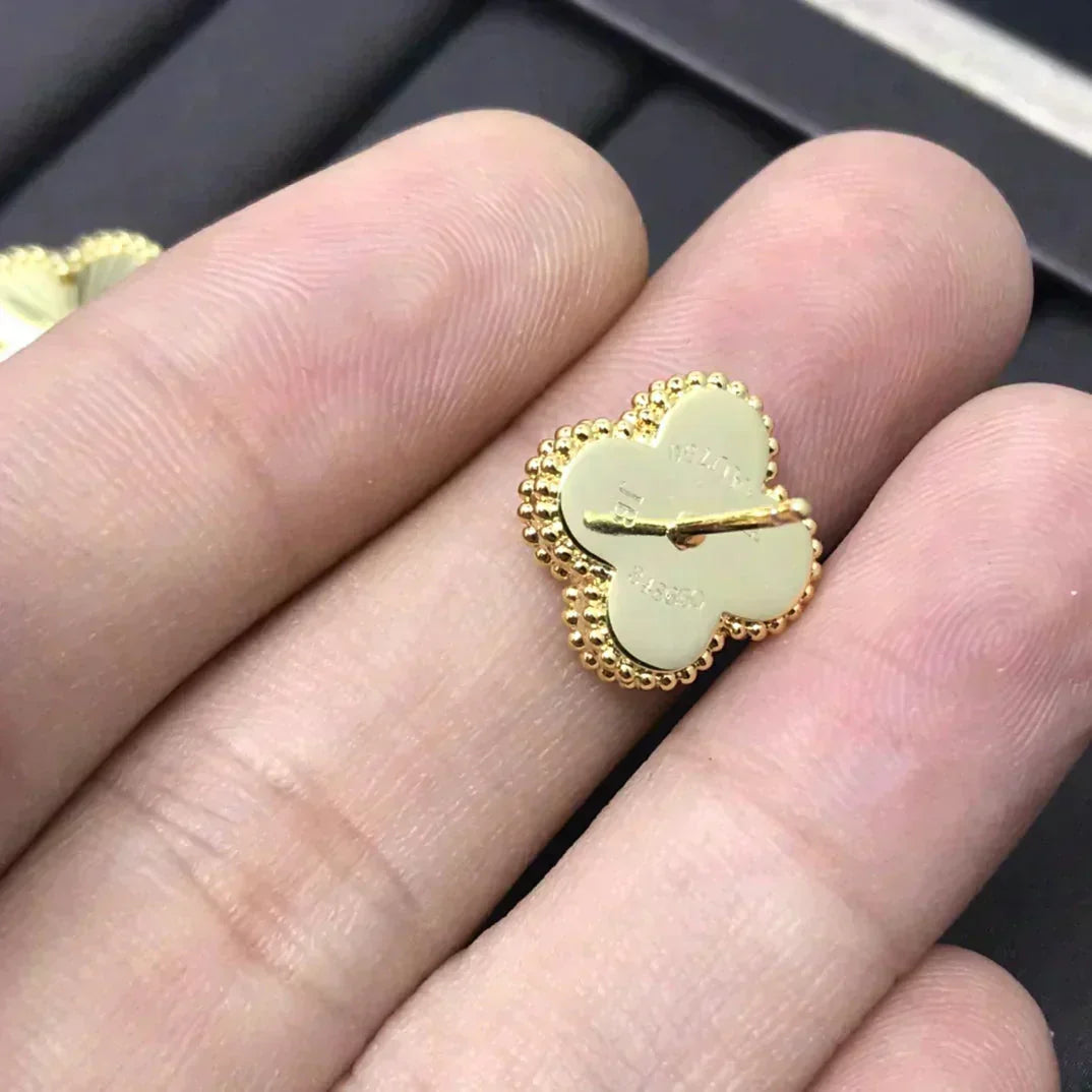 [Marin]CLOVER MINI 9.5MM LASER EARRINGS