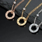 [Marin]LOVE NECKLACE 16MM 2 DIAMONDS