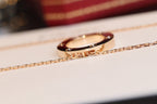 [Marin]LOVE NECKLACE 16MM 6 DIAMONDS PINK GOLD