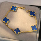 [⭐Shinejoy] CLOVER 5 MOTIF BLUE AGATE BRACELET COLLECTION