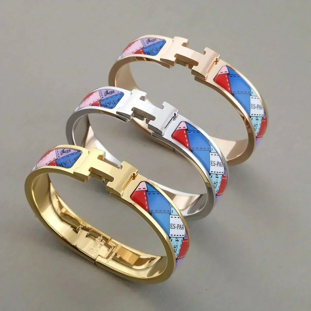[Marin]H BRACELET BORDURE À POINTS 12MM