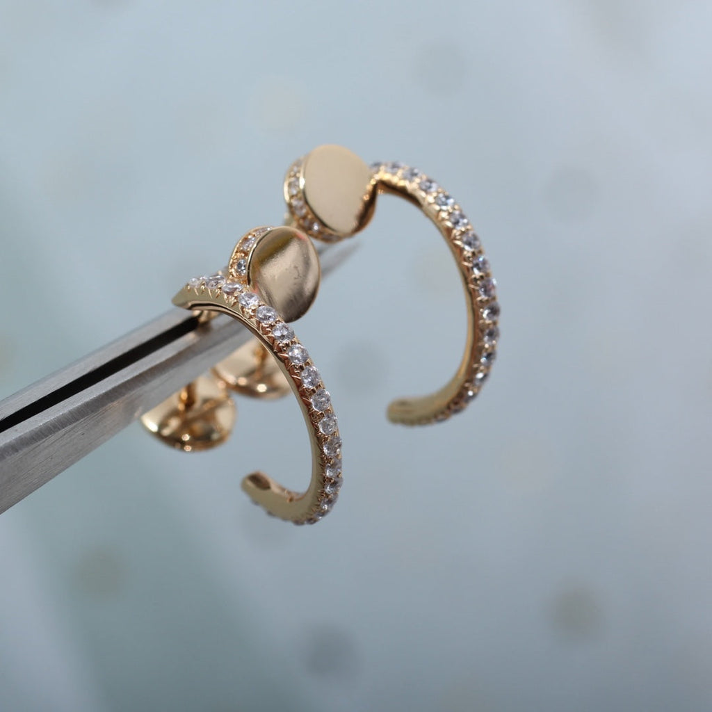 [Marin]JUSTE EARRINGS 12.75MM PINK GOLD DIAMOND