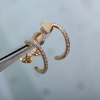 [Marin]JUSTE EARRINGS 12.75MM PINK GOLD DIAMOND