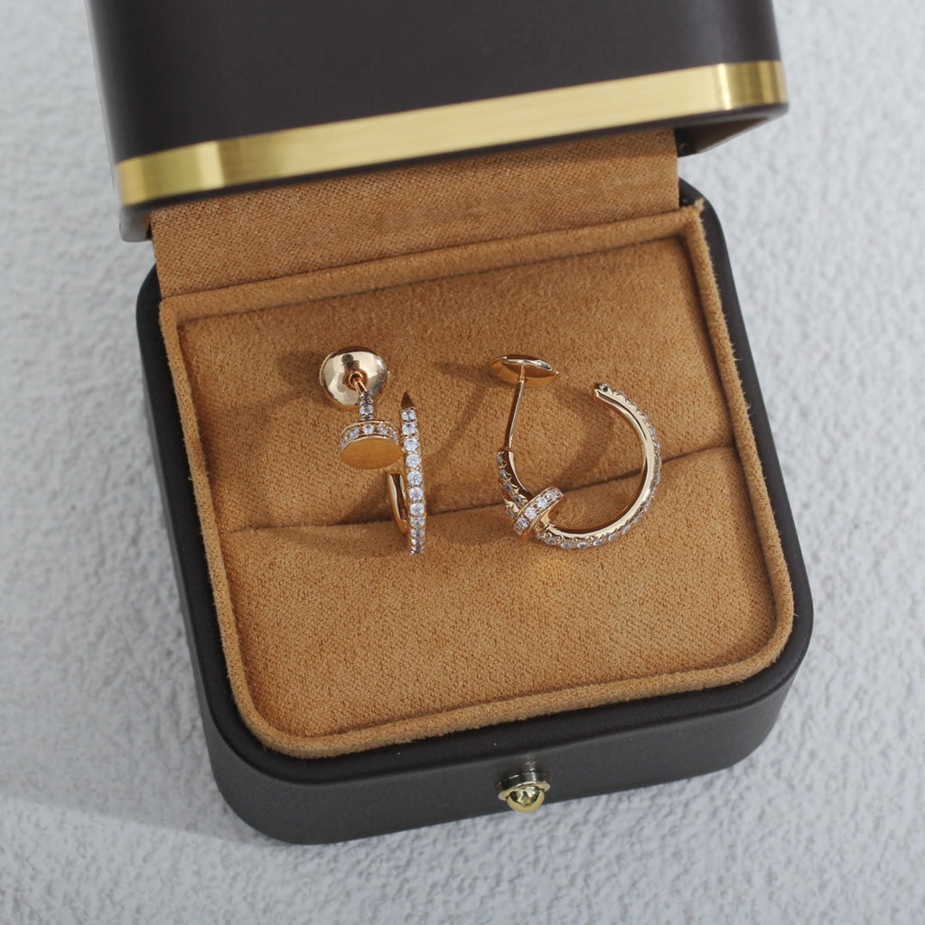[Marin]JUSTE EARRINGS 12.75MM PINK GOLD DIAMOND