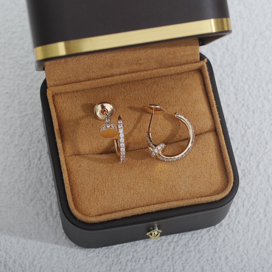 [Marin]JUSTE EARRINGS 12.75MM PINK GOLD DIAMOND