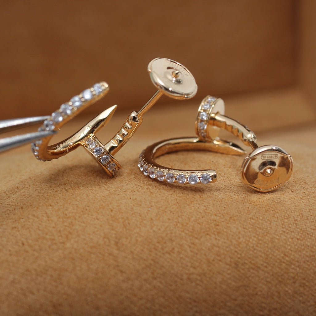 [Marin]JUSTE EARRINGS 12.75MM PINK GOLD DIAMOND
