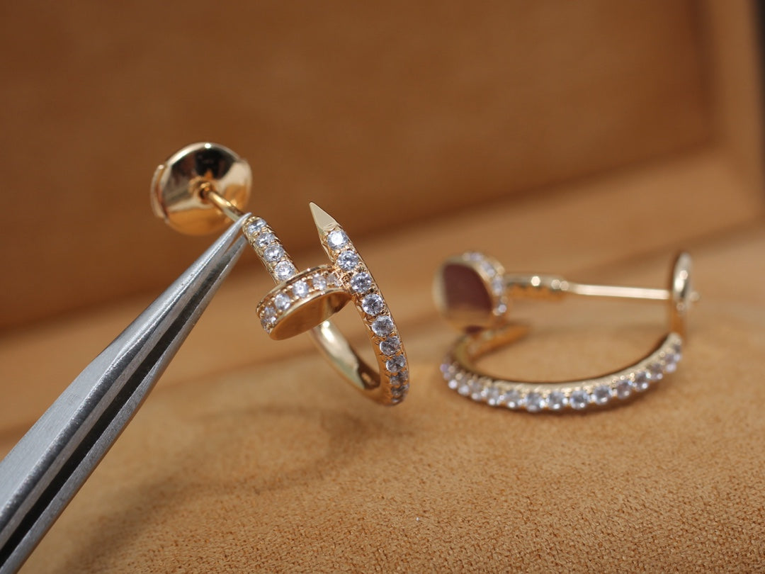 [Marin]JUSTE EARRINGS 12.75MM PINK GOLD DIAMOND