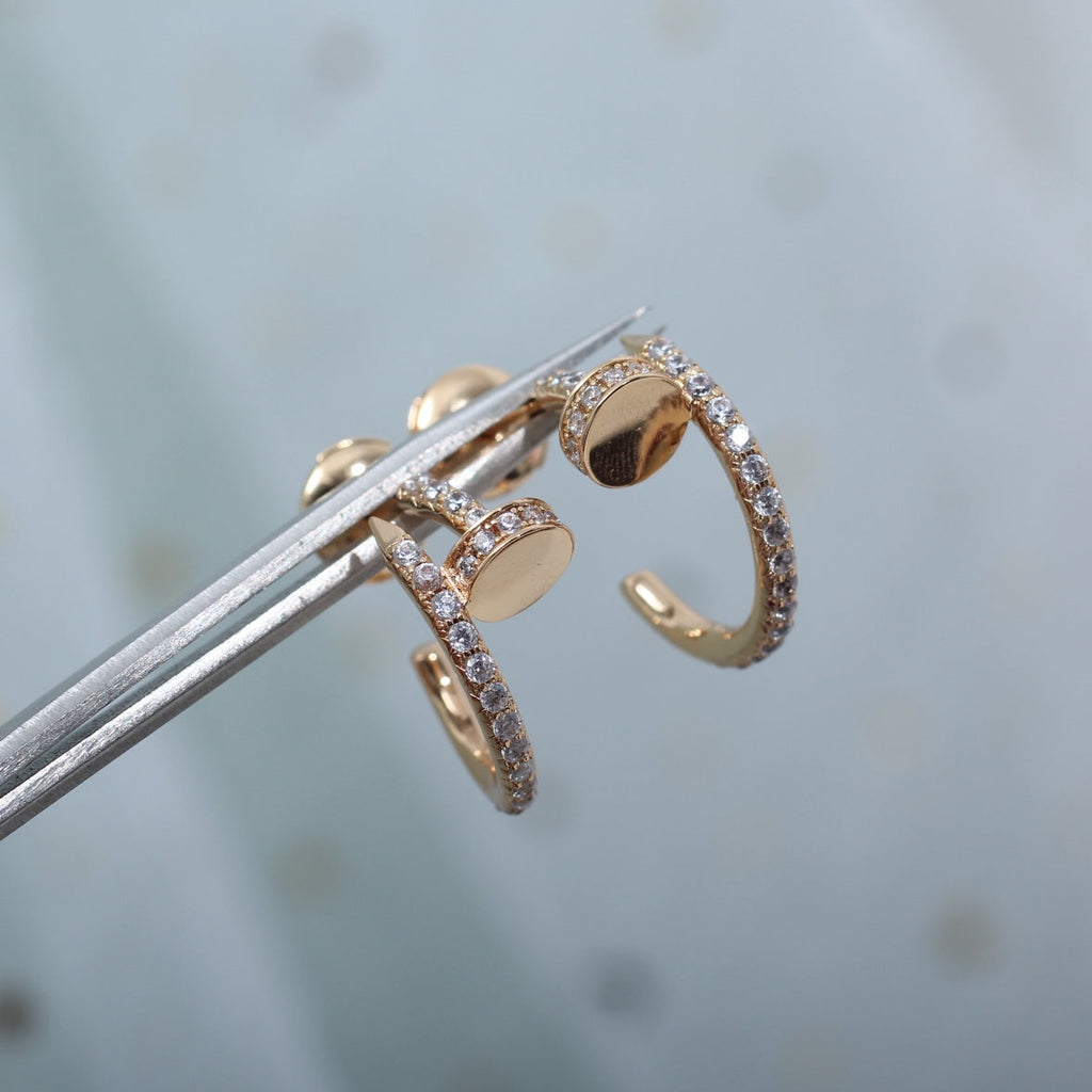 [Marin]JUSTE EARRINGS 12.75MM PINK GOLD DIAMOND