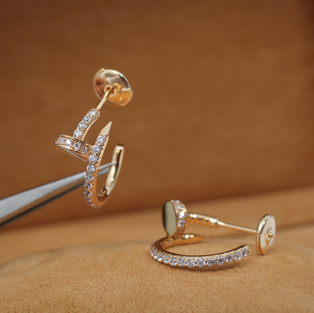 [Marin]JUSTE EARRINGS 12.75MM PINK GOLD DIAMOND