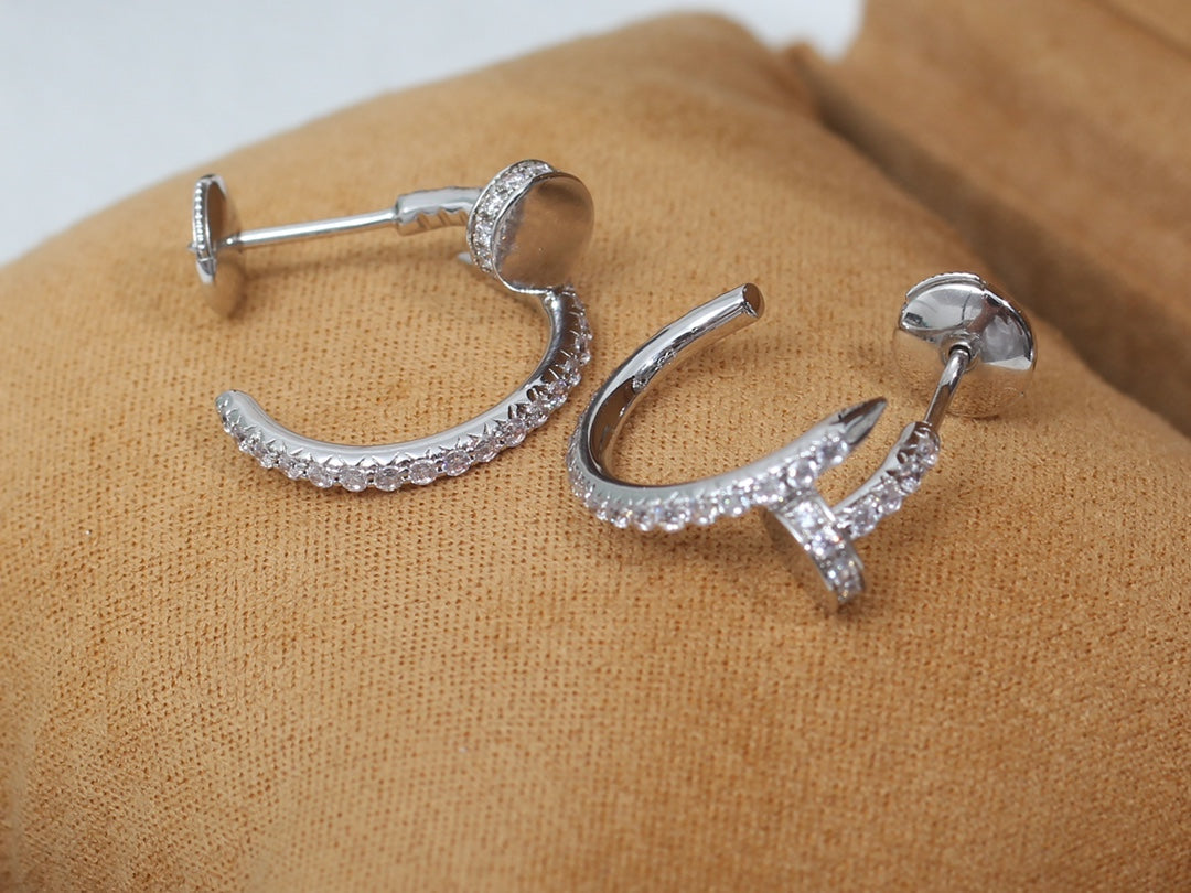 [Marin]JUSTE EARRINGS 12.75MM SILVER DIAMOND