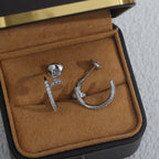 [Marin]JUSTE EARRINGS 12.75MM SILVER DIAMOND