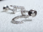 [Marin]JUSTE EARRINGS 12.75MM SILVER DIAMOND