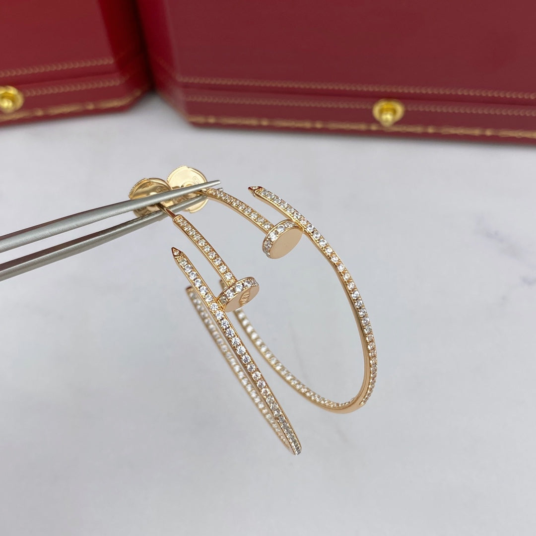 [Marin]JUSTE EARRINGS FULL DIAMONDS 1.8MM