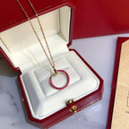 [Marin]JUSTE NECKLACE GOLD RED DIAMONDS