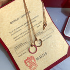 [Marin]JUSTE NECKLACE GOLD RED DIAMONDS