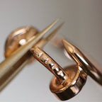 [Marin]BOUCLES D'OREILLES JUSTE OR ROSE