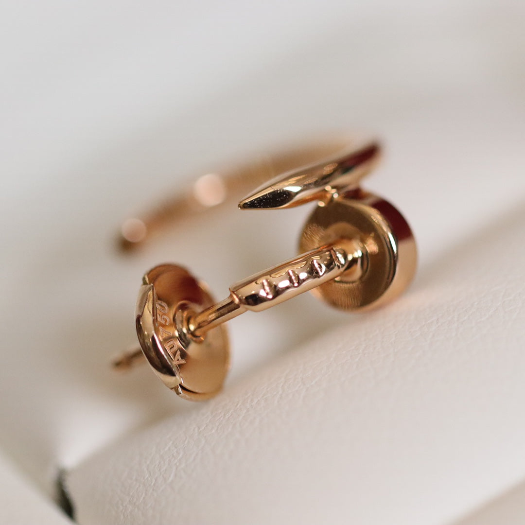 [Marin]BOUCLES D'OREILLES JUSTE OR ROSE